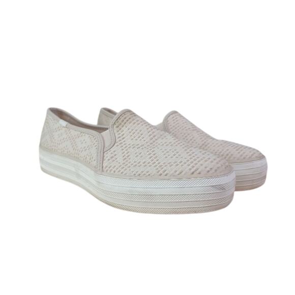 Keds Triple Decker Matte Shine Slip-On Sneakers Pink Size 6 - Picture 1 of 10